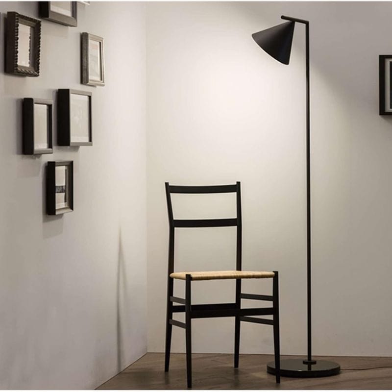 Nordic Design LED Floor Lamp with Marble Base (Black or Gold) Norenza