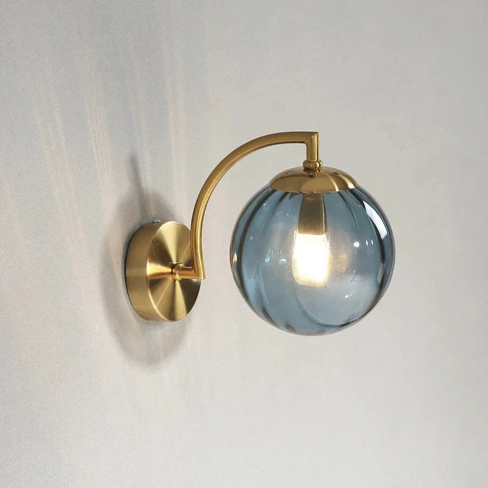 Nordic Glass LED Wall Sconce Blue Norenza