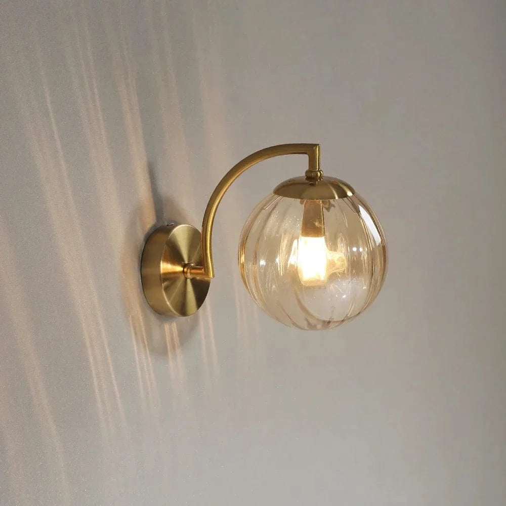 Nordic Glass LED Wall Sconce Brown Norenza