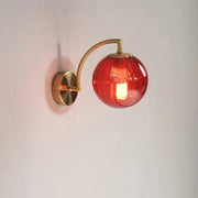 Nordic Glass LED Wall Sconce Red Norenza