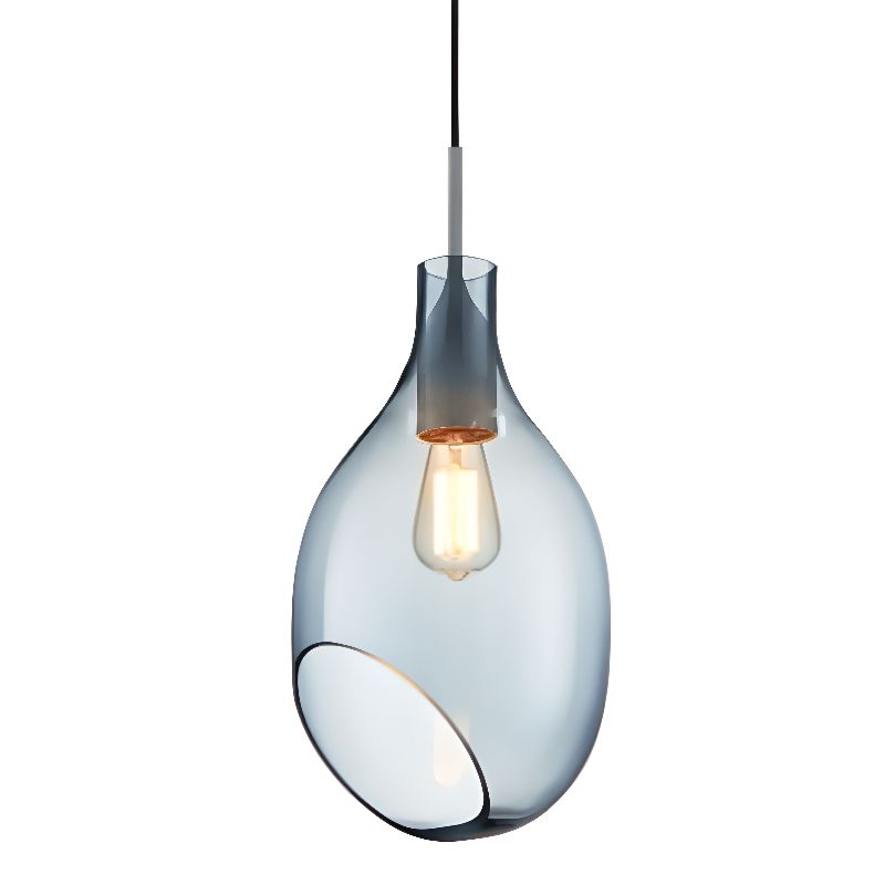 Nordic Glass Shade Suspension Light Blue Norenza