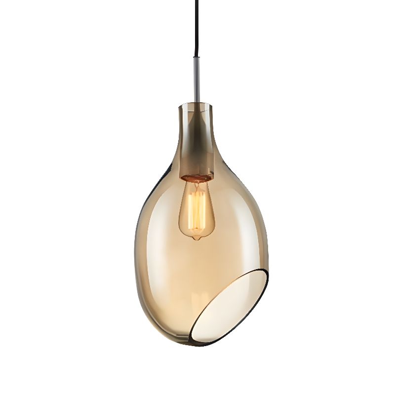 Nordic Glass Shade Suspension Light Gold Norenza