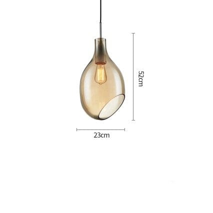 Nordic Glass Shade Suspension Light Halek Gold Norenza