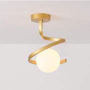 Nordic Glass Sphere Ceiling Light Fixture Gold Norenza