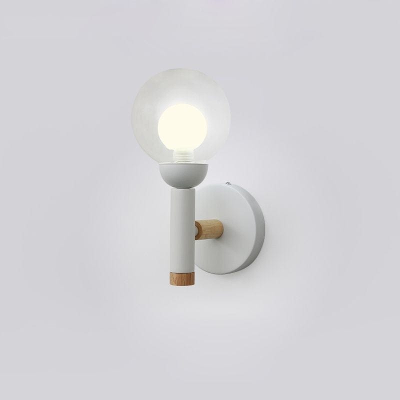 Nordic Glass Wall Lamp for Bedroom & Living Spaces White Norenza