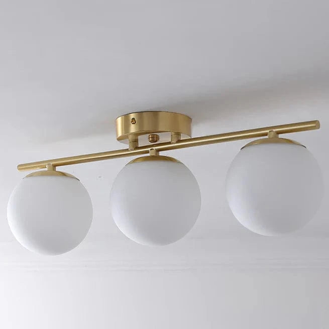 Nordic LED Ceiling Light Fixture - Modern Glass Ball Chandelier for Hallway, Balcony, and Kitchen Norenza