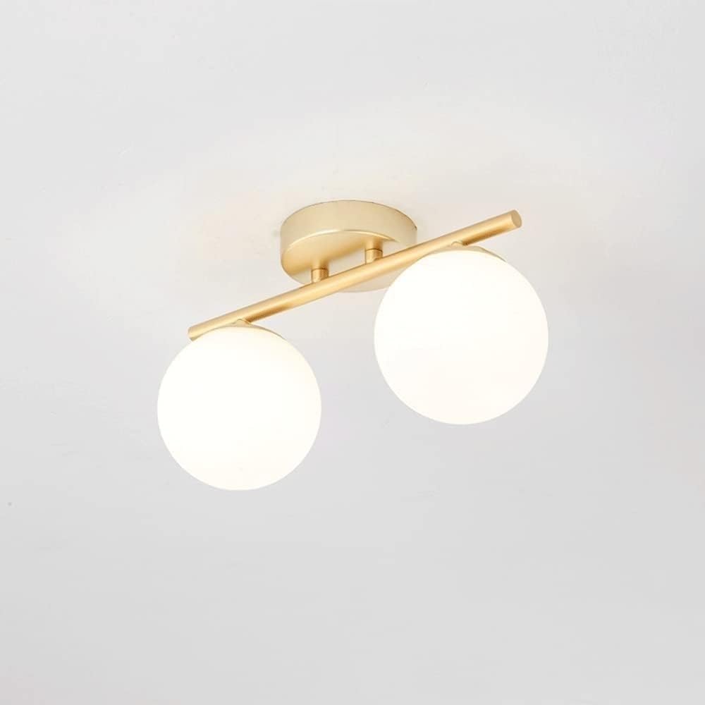 Nordic LED Ceiling Light Fixture - Modern Glass Ball Chandelier for Hallway, Balcony, and Kitchen Norenza