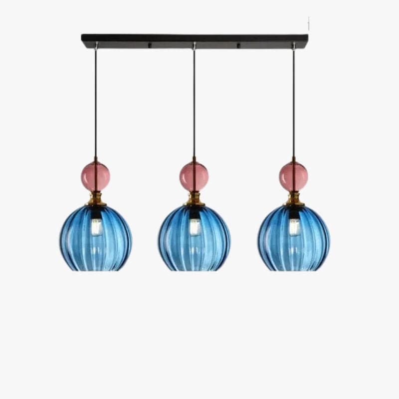 Nordic LED Glass Pendant Light Blue / 3 lights Norenza