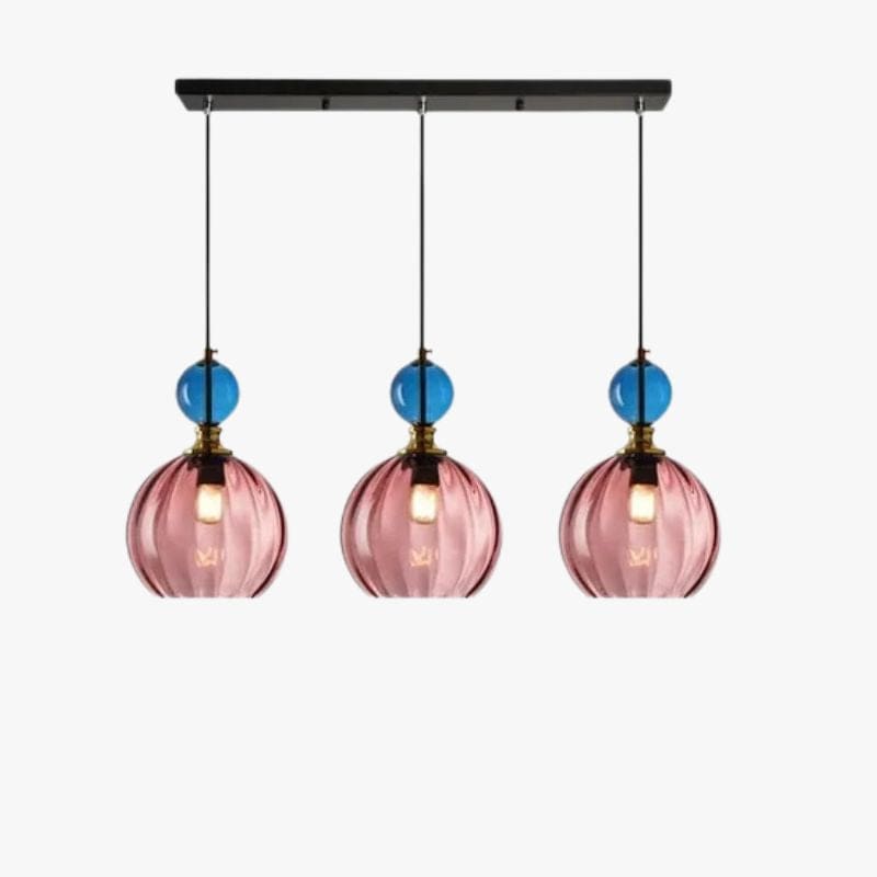 Nordic LED Glass Pendant Light Red / 3 lights Norenza