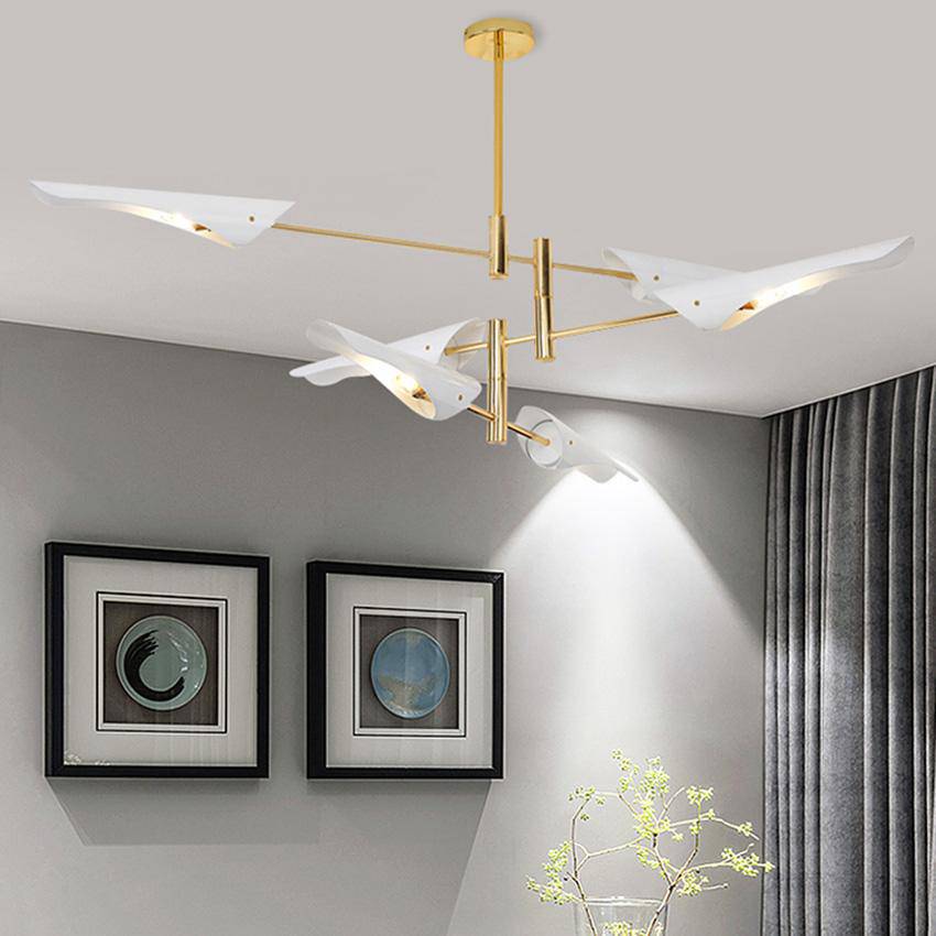 Nordic Metal Branch Chandelier with Elegant Design White / 6 lights Norenza