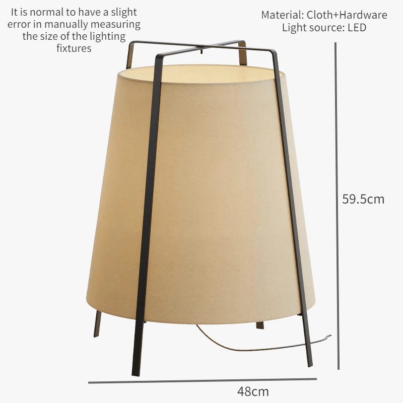 Nordic Minimalist Floor Lamp with Creative Fabric Shade Norenza