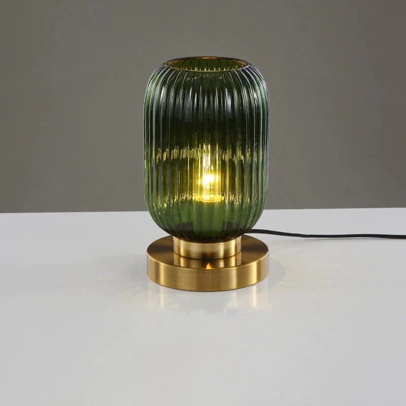 Nordic Pumpkin Glass Table Lamps for Study & Bedroom Décor Green Norenza