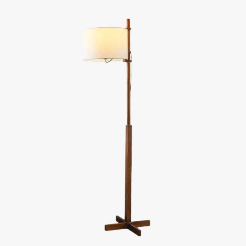Nordic Solid Wood Floor Lamp with Fabric Shade Norenza