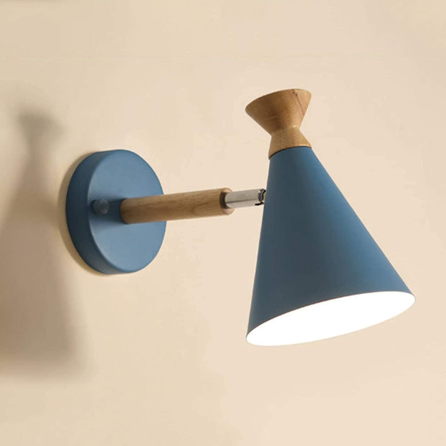Nordic Solid Wood Wall Sconce Blue Norenza
