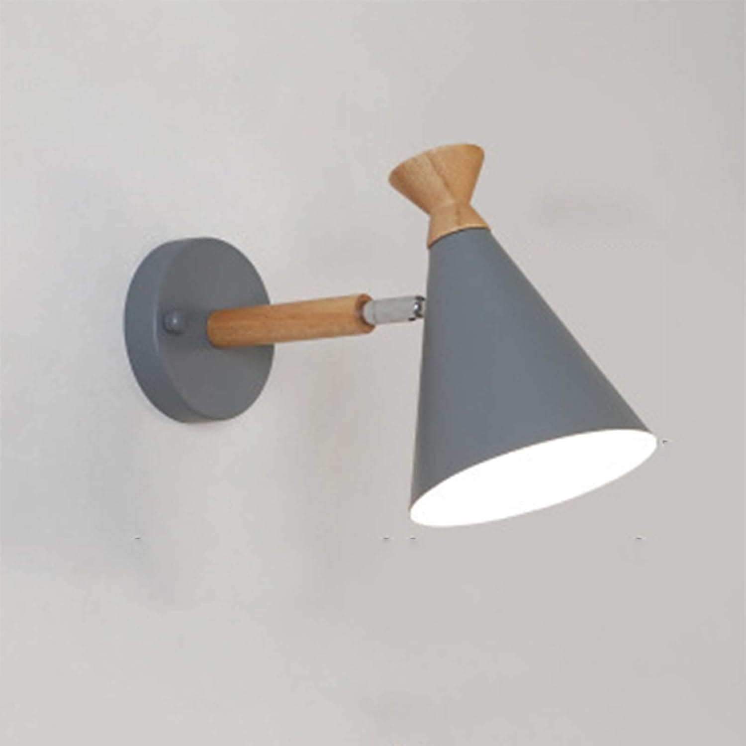 Nordic Solid Wood Wall Sconce Gray Norenza