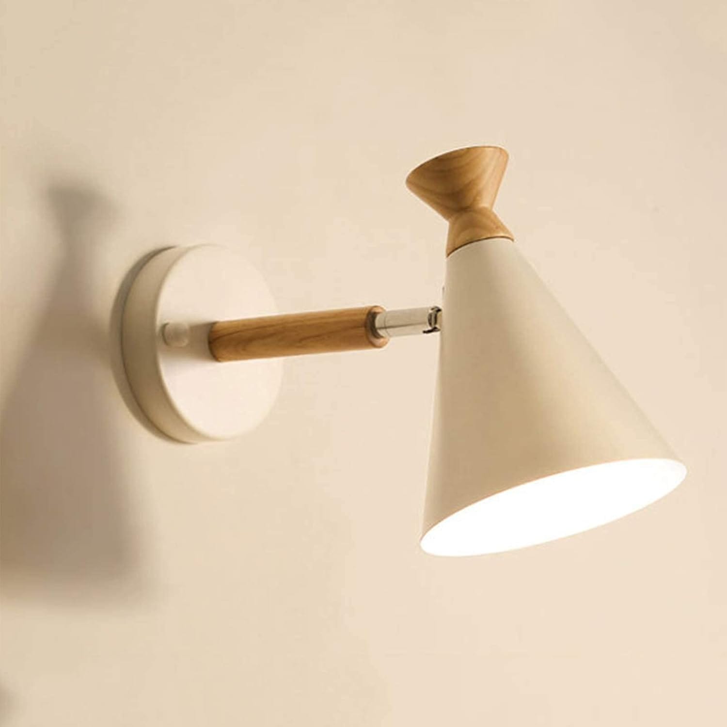 Nordic Solid Wood Wall Sconce White Norenza