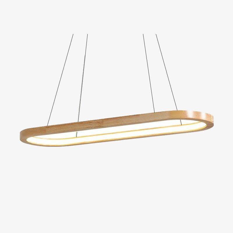 Nordic Style LED Pendant Light with Wooden Rings Norenza