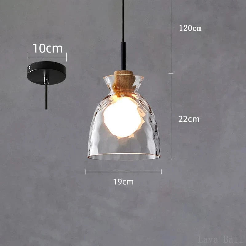 Nordic Suspension Light with Glass Shade for Restaurants A Norenza
