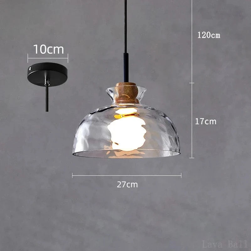 Nordic Suspension Light with Glass Shade for Restaurants B Norenza