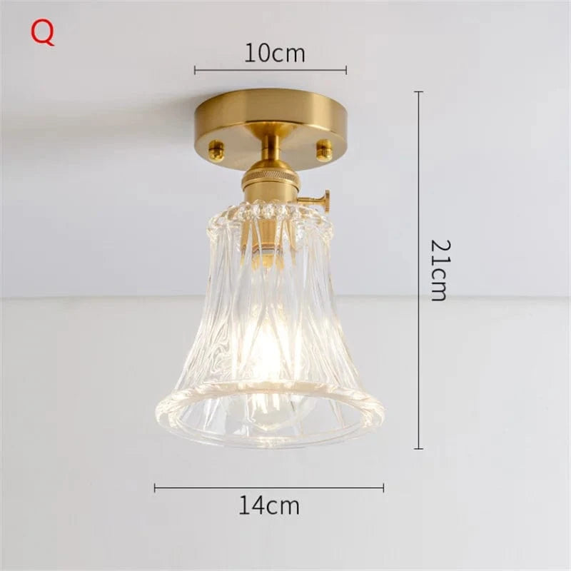 Nordic Vintage Modern Glass Ceiling Light Fixture B Norenza