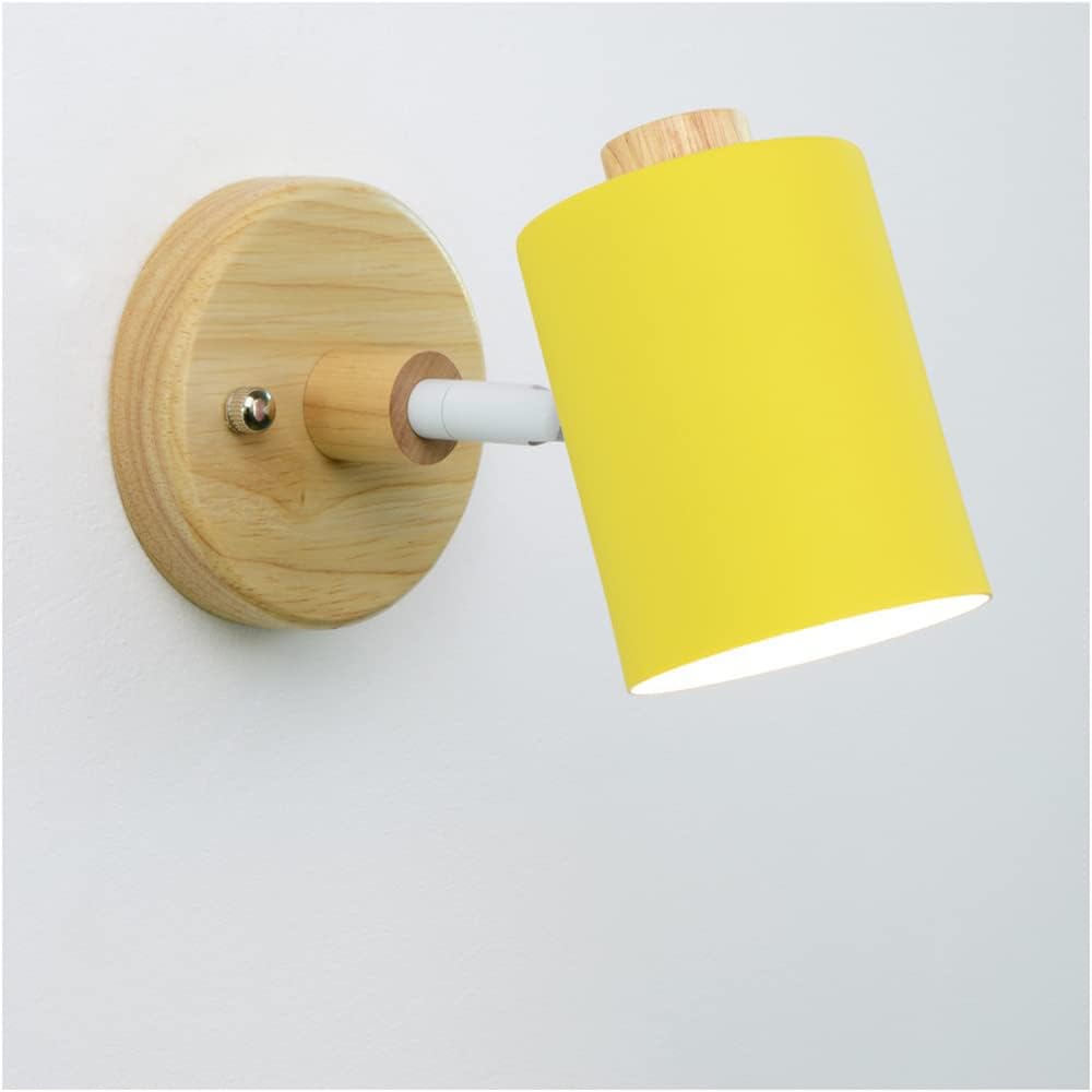 Nordic Wall Sconce Nightstand Lamp with Switch Yellow Norenza