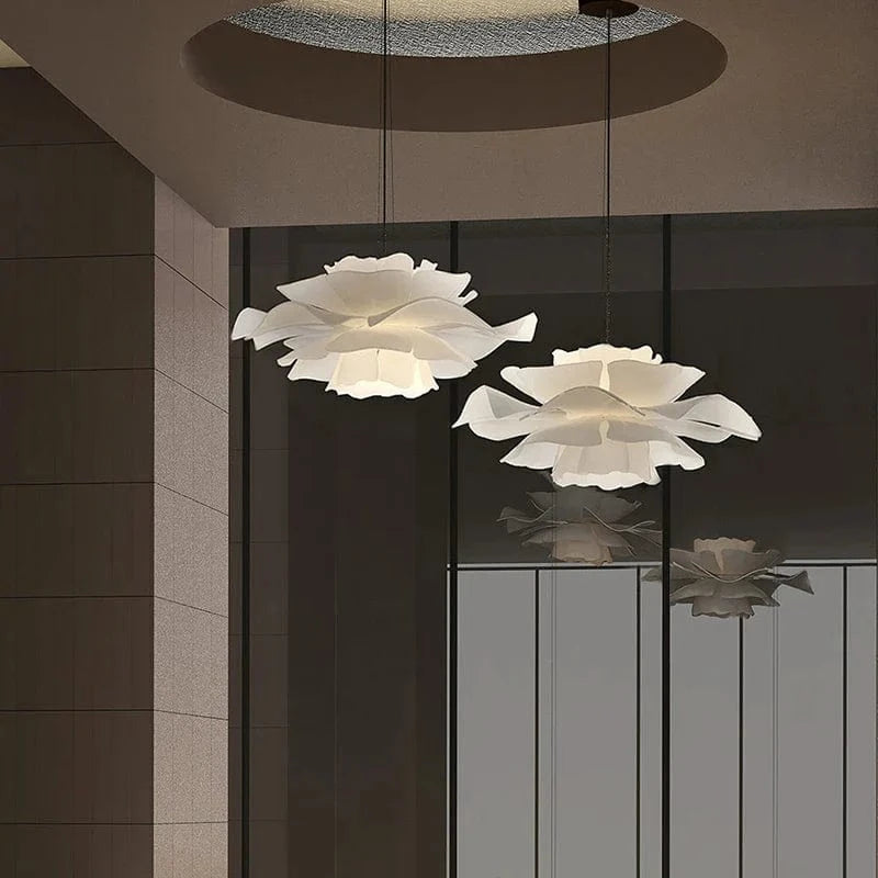 Nordic White Flower Pendant Light for Bedroom, Living Room & Dining Norenza
