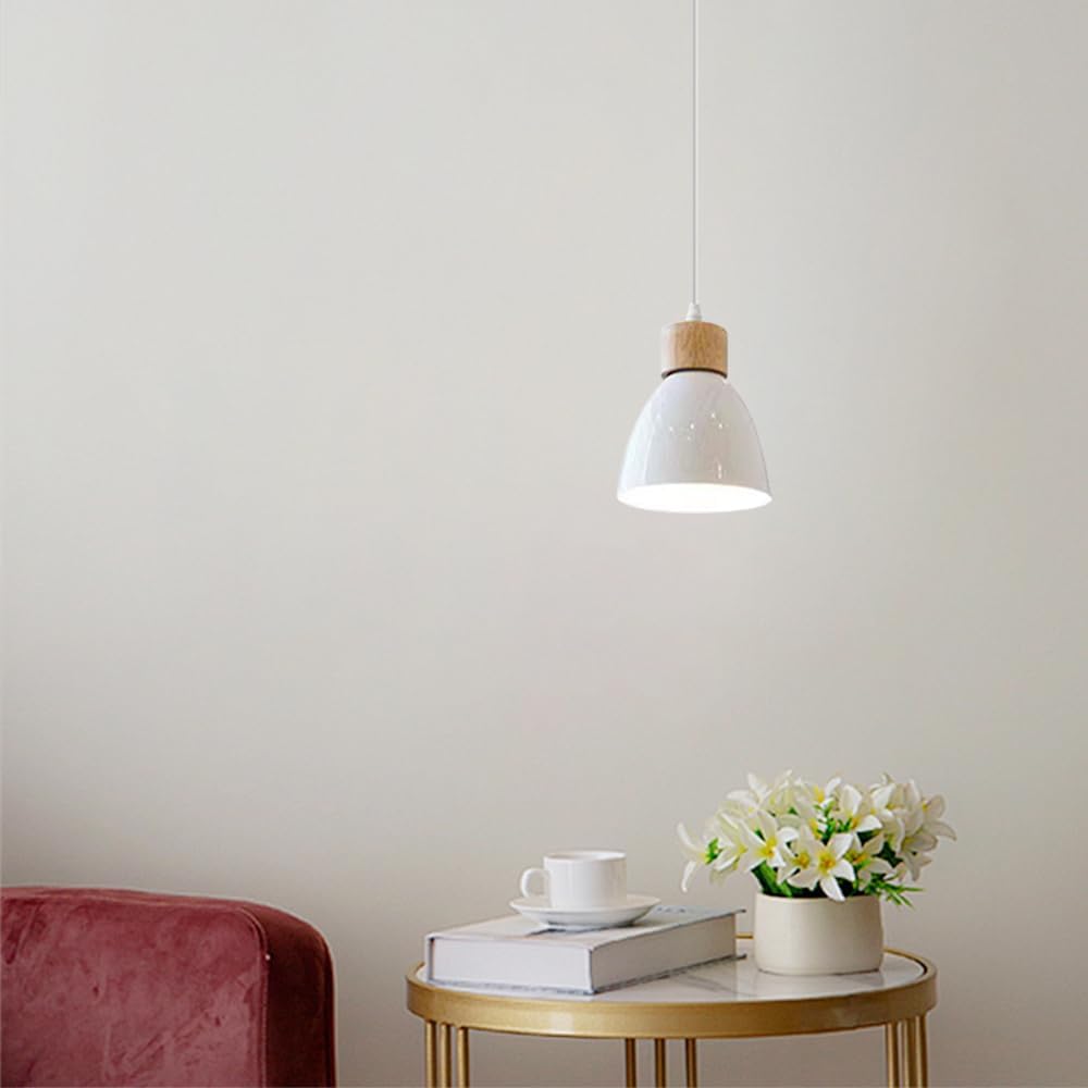 Nordic Wood Decorative Pendant Light White Norenza