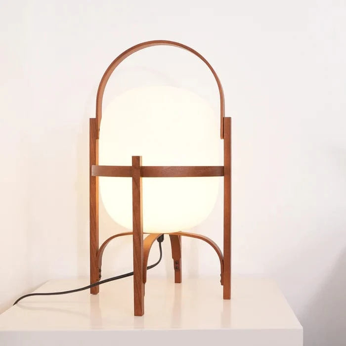 Nordic Wooden LED Desk Lamp Walnut Norenza