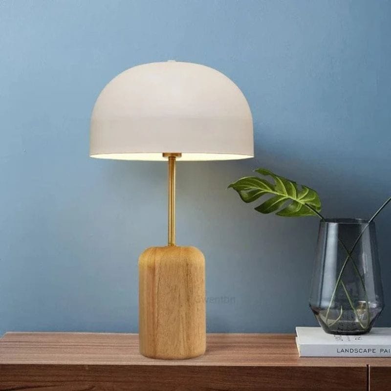 Nordic Wooden Table Lamp – Modern Scandinavian Bedside Light Norenza