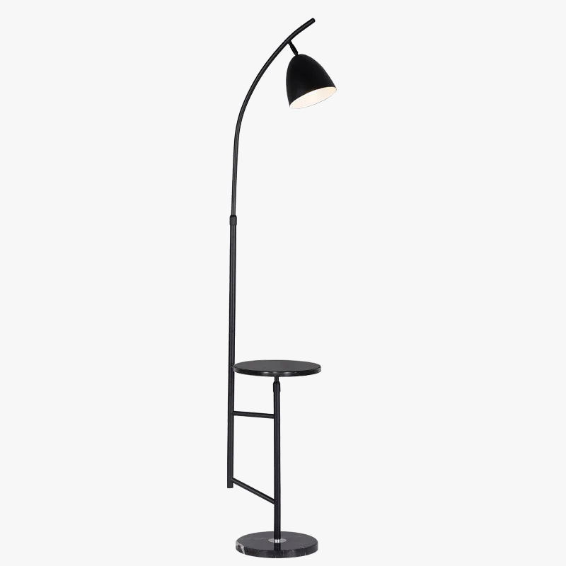 Nordic Design Gold Shelf Floor Lamp for Living Room, Marble Nightstand Light