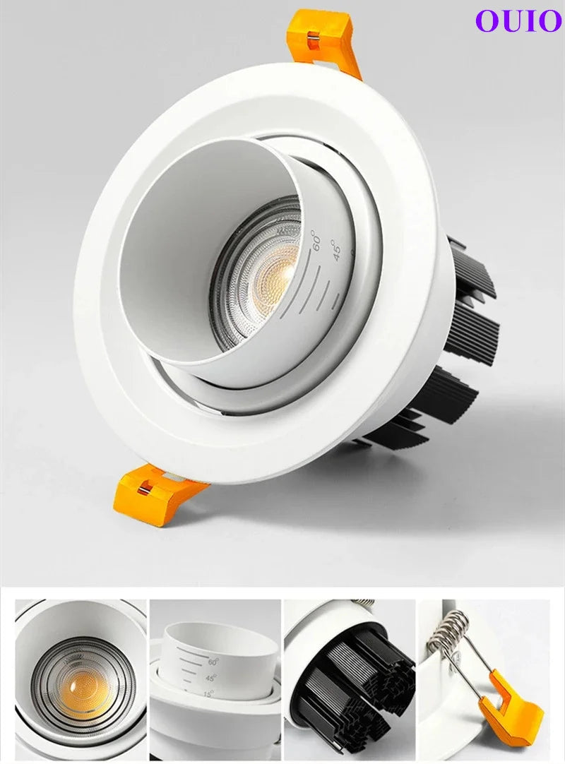 style spots led zoom dimmable intégrés