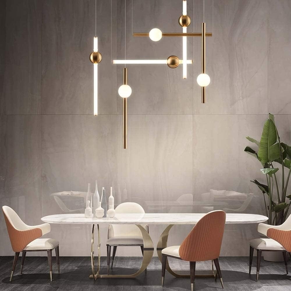 Orion LED Gold Tube Design Pendant Light Norenza