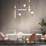 Orion LED Gold Tube Design Pendant Light Norenza