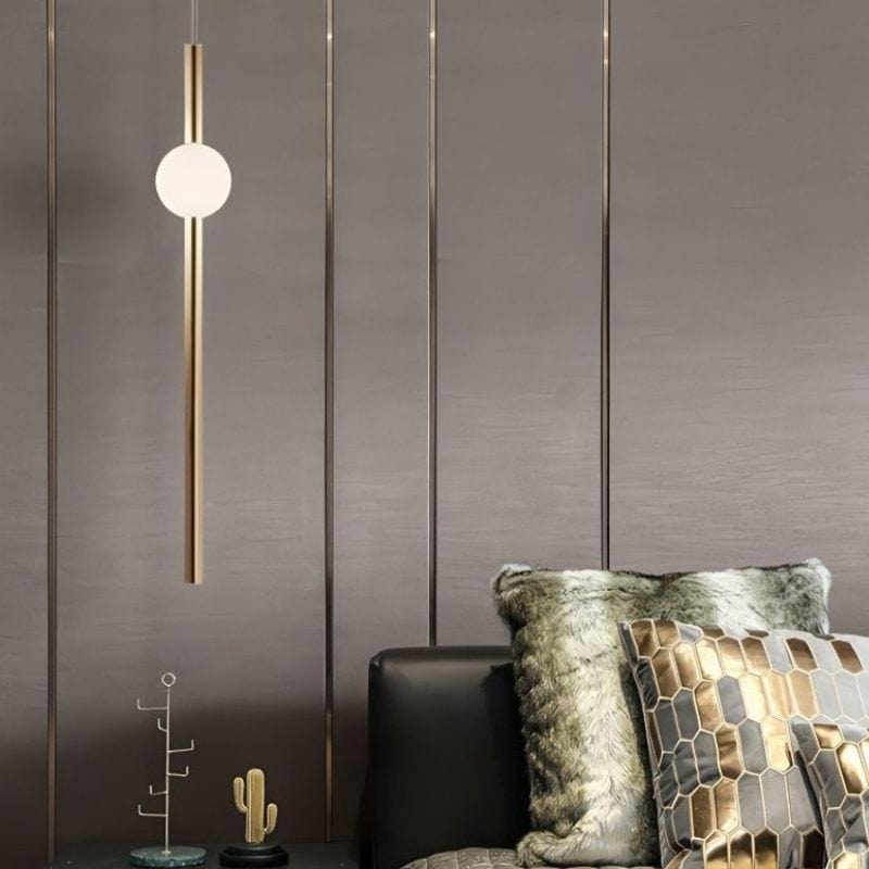 Orion LED Gold Tube Design Pendant Light Norenza