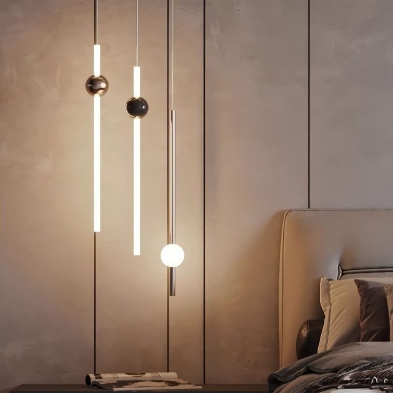 Orion LED Gold Tube Design Pendant Light Norenza