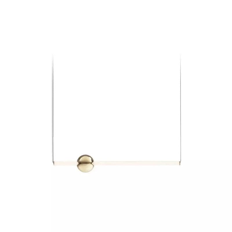 Orion LED Gold Tube Design Pendant Light White / Horizontal Norenza