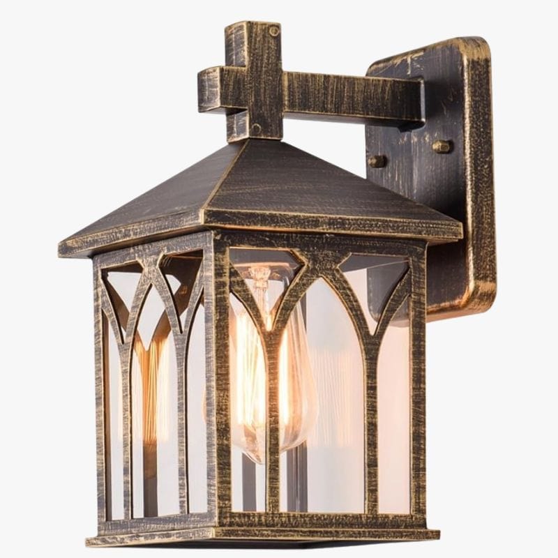 Outdoor LED Aluminum Wall Sconce for Garden Bronze Norenza