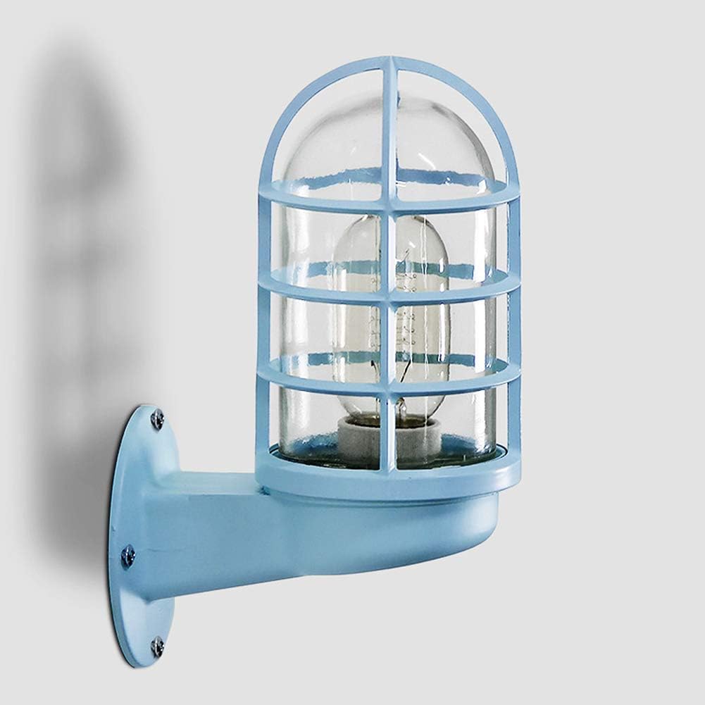 Outdoor LED Colorful Pendant Light with Cylindrical Cages Blue Norenza