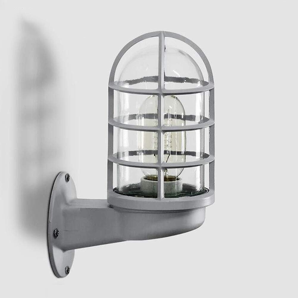 Outdoor LED Colorful Pendant Light with Cylindrical Cages Gray Norenza