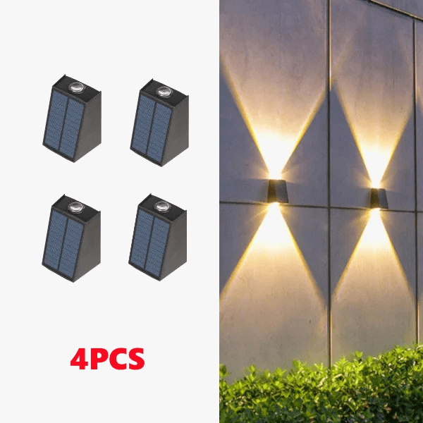 Outdoor LED Solar Wall Light Buy 3 + 1 FREE Norenza