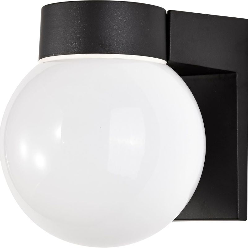 LED Outdoor Acrylic Ball and Base Wall Light