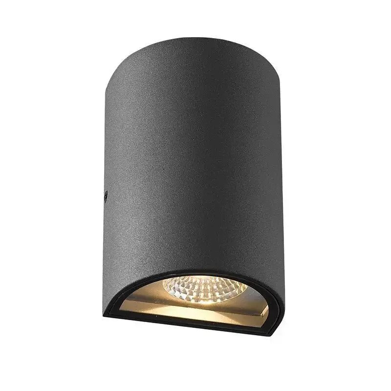 Round Design LED Outdoor Wall Sconce in Aluminum
