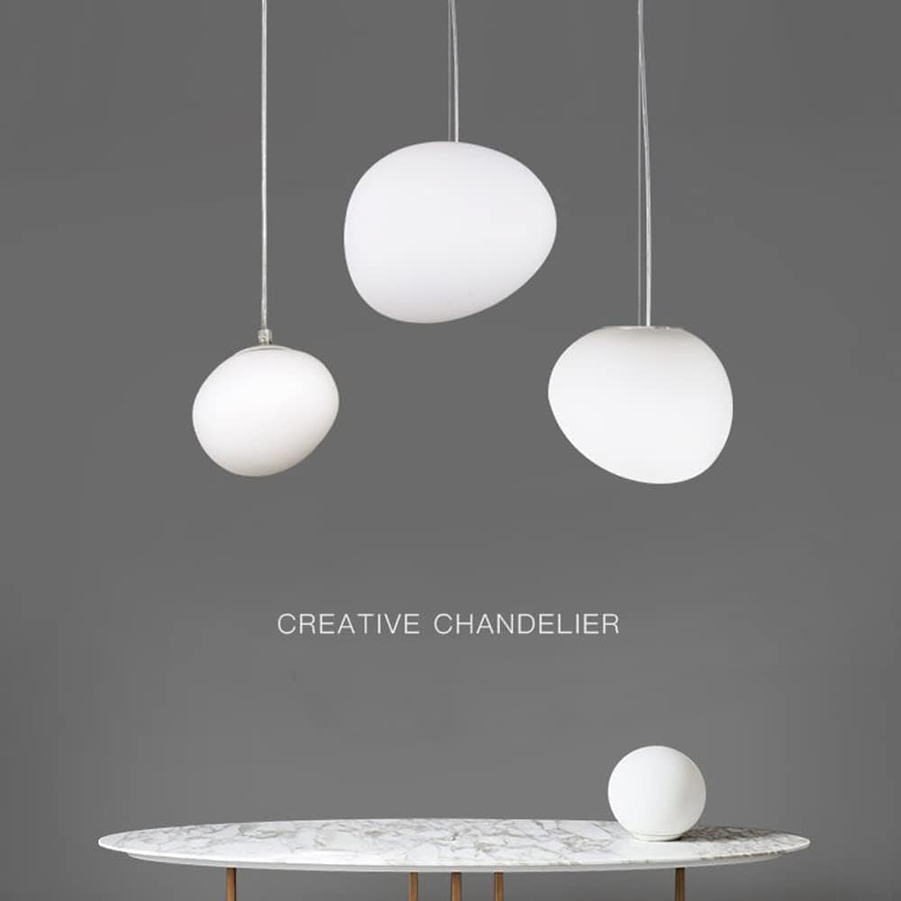 Oval Glass White LED Suspension Light Norenza