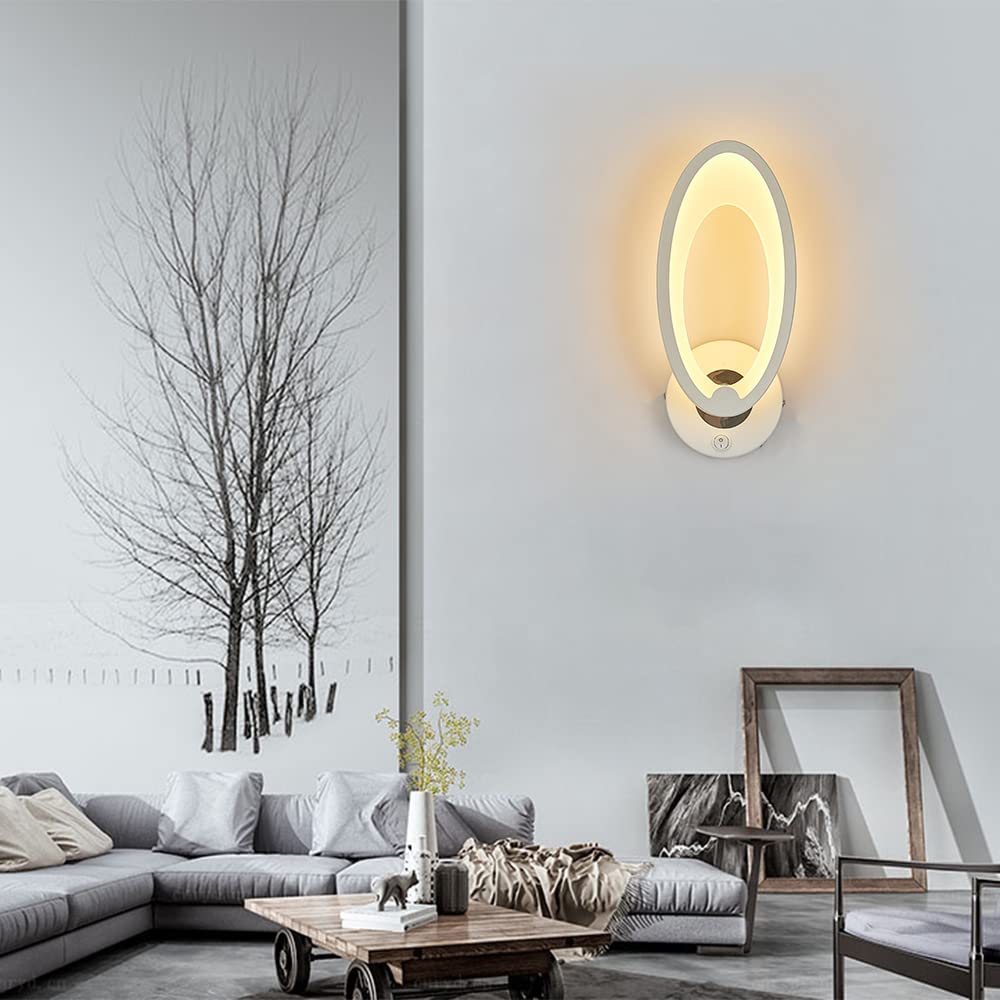 Oval LED Wall Sconce for Room Decoration Norenza