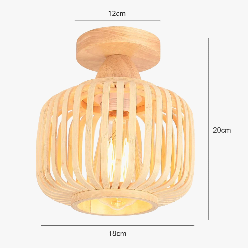Handwoven Bamboo Ceiling Light for Creative Decor
