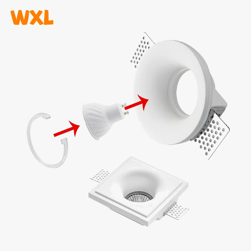 Recessed GU10 LED Downlight - Borderless Anti-Glare for Living Room, Bedroom, and Hallway