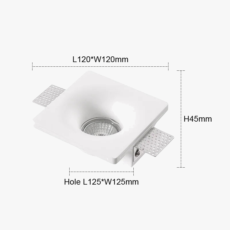 Recessed GU10 LED Downlight - Borderless Anti-Glare for Living Room, Bedroom, and Hallway