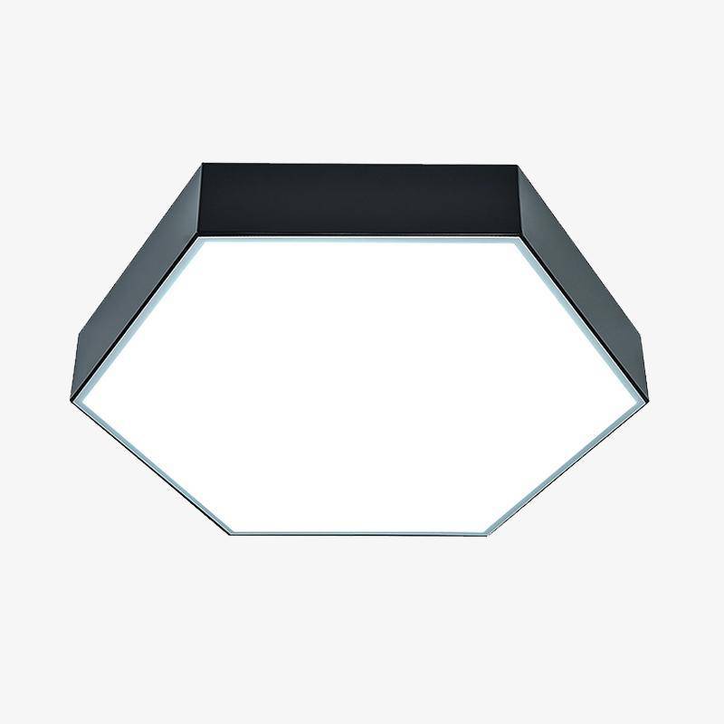 Black Hexagon LED Ceiling Light