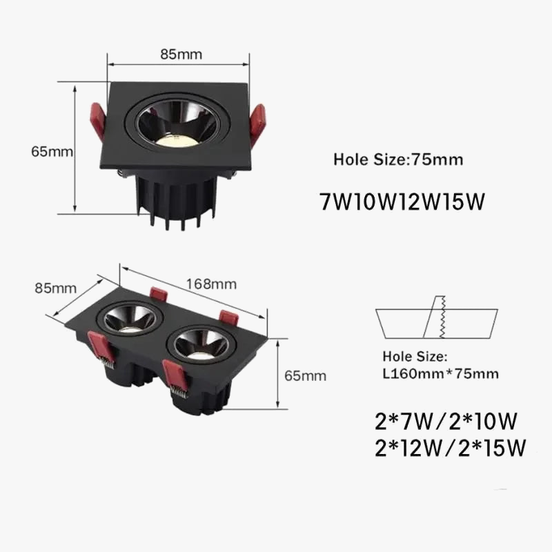 Adjustable LED Integrated Spotlight Ceiling Light