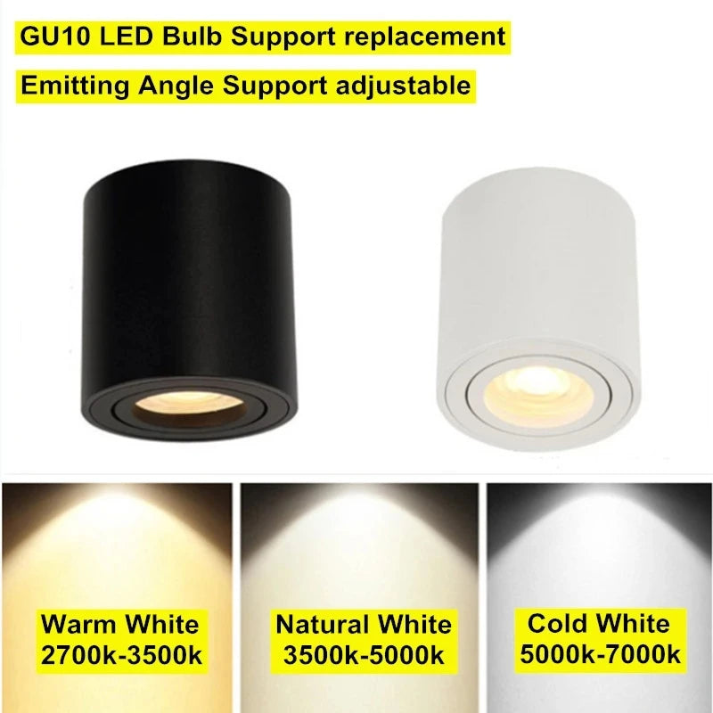 Surface Mounted Ceiling Light with GU10 Bulb 9W 12W 15W